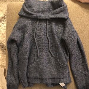 Kensie blue cowel neck knit sweater